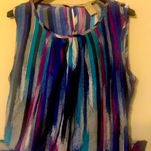 Banana Republic sleeveless multi color blouse, S-M